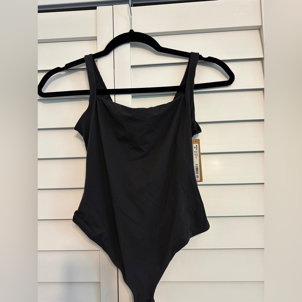 SKIMS Fits Everybody Square Neck Bodysuit Onyx Black Small S - Picture 5 of 7